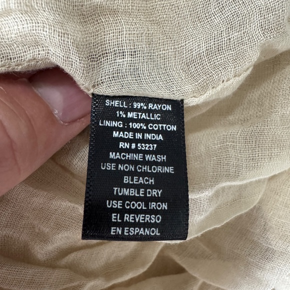 Mlle Gabrielle Sleeveless Tiered Maxi Dress Beige Size 3X NEW Boho Hippie Fairy - Picture 10 of 16